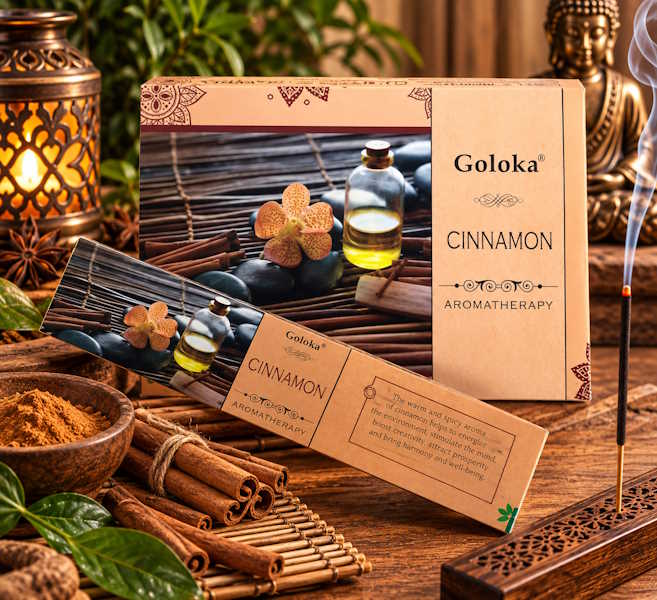 Incienso Goloka Aromaterapia Canela Cinnamon Incienso Goloka Aromaterapia Canela Cinnamon